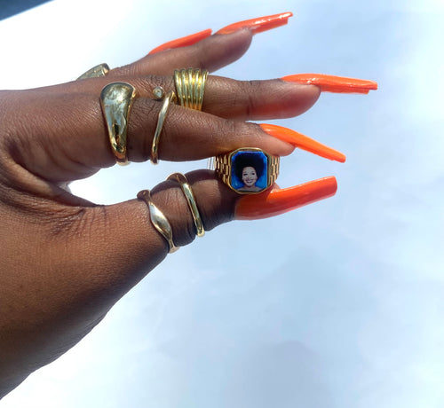 The Jill Scott Self Love Promise Ring | 18K Gold-Plated