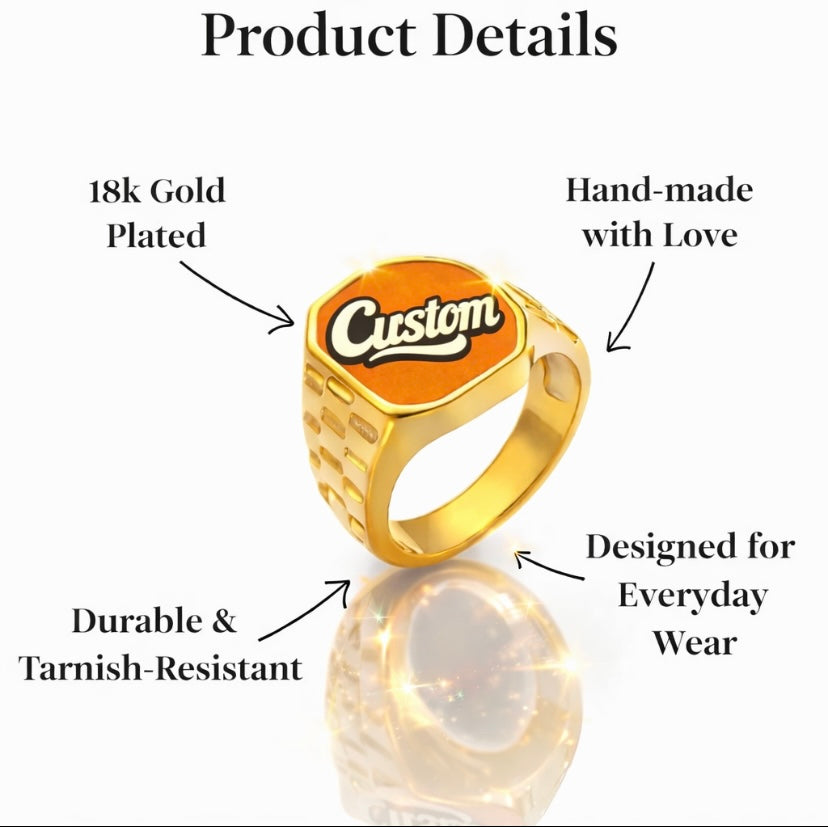 The Custom Tribute Ring | 18K Gold-Plated